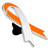 Awareness Ribbon-Orange Engravable Pin Side
