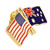 USA and Australia Flag Pin Side