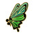 Semicolon Butterfly Pin Front