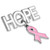 Hope Pin with Pink Ribbon Charm Side