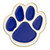 Blue Paw Pin Front