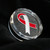 Awareness Ribbon-Red Engravable Pin in Circle Plastic Box