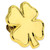 Gold Four Leaf Clover Pin Side