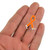 Walking Orange Ribbon Pin Hand View