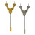 Deer Antlers Stick Pin (Gold and Silver)