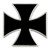 Black Iron Cross Pin Front