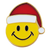 Christmas Smiley Face Pin Front