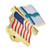 USA and Finland Flag Pin Side