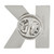 Silver K Pin Back