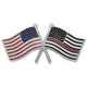 Thin Red Line Tie Clip - Firefighter American Flag Tie Bar, Engravable, Metal Cloisonné Emblem