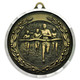 2" Cross Country Diamond Cut Medal - Engravable Gold Front