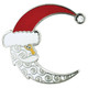 Crescent Moon Christmas Pin Front