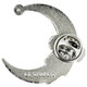 Crescent Moon Christmas Pin Back