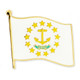 Rhode Island State Flag Pin Front