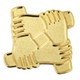 Arm to Arm Teamwork Pin Front