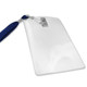 Large Vertical Badge Holder with Clip Side View with Lanyard