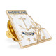 Rhode Island State Flag Shape Pin side view