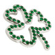 Rhinestone Shamrock Pin Side