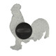 Rooster Lapel Pin Back View