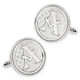 Letter A Cufflink Set Silver Main