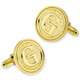 Letter G Cufflink Set Main Gold