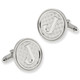 Letter J Cufflink Set Main Silver