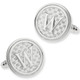 Letter W Cufflink Set silver