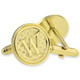 Letter W Cufflink Set gold side