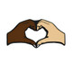 Unity Heart Hands Lapel Pin Front