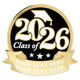 2026 Graduate Engravable Pin - Gold Engraved Example