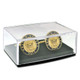 Officially Licensed U.S. Navy Cufflinks Case Display Gold