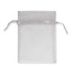 silver organza pouch