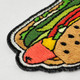 Hot Dog Embroidered Patch close up