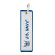 OL navy woven keychain