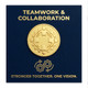 Teamwork pin on card
