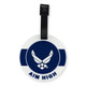 Officially Licensed U.S. Air Force PVC Luggage Tag - Front View