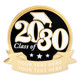 2030 Graduate Engravable Pin Gold engraved with Your Text Here front view