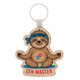 Wood Keychain meditating sloth in color printed wood
