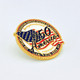 America 250th Year Pin alt angle view. Waving American flag with 250 America ad a star border