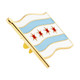 Chicago City Flag Side View