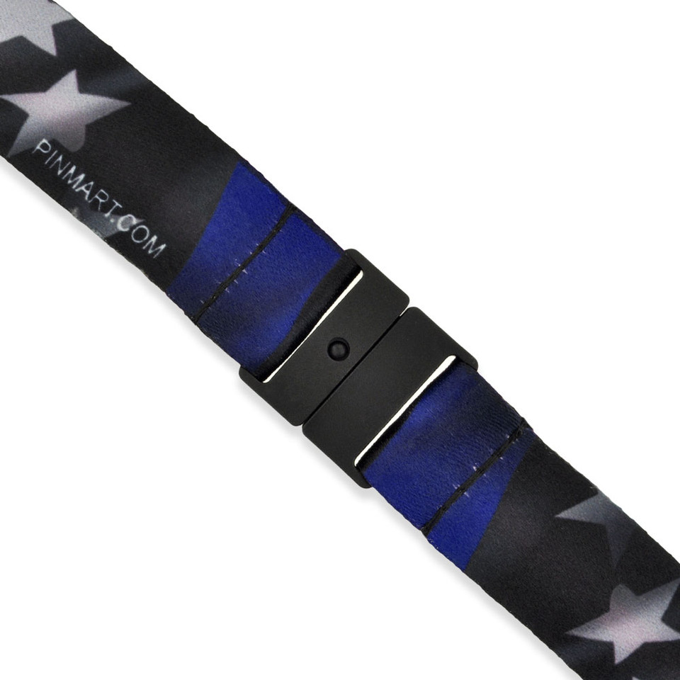 Thin Blue Line Awareness Lanyard | PinMart