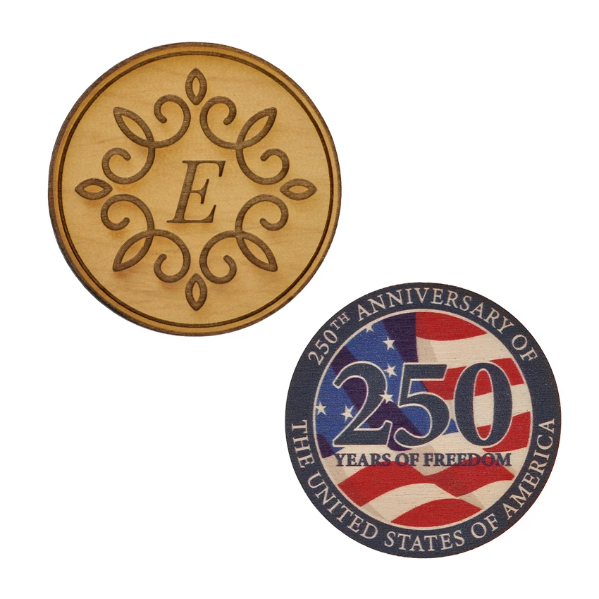 wood Tokens 1 sided