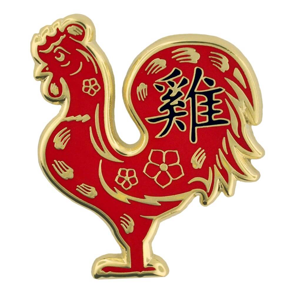 Chinese Zodiac Pin - Year of the Rooster | PinMart