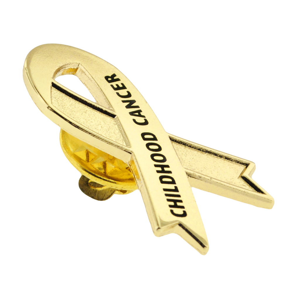 Childhood Cancer Awareness Gold Ribbon Pins – 2 Pack, Butterfly Design For Support & Fundraising