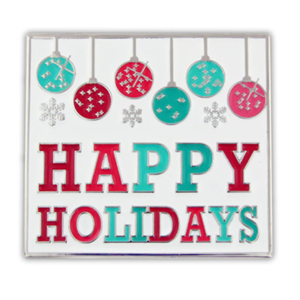 Happy Holidays Lapel Pin Pinmart Happy Holidays Lapel Pin Pinmart