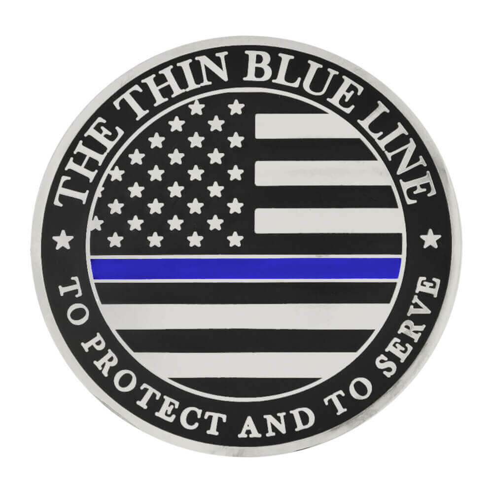 Thin Blue Line Coin - Engravable