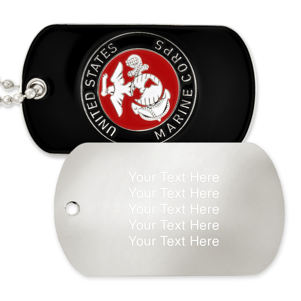 Officially Licensed Engravable U.S.M.C. Dog Tag | PinMart