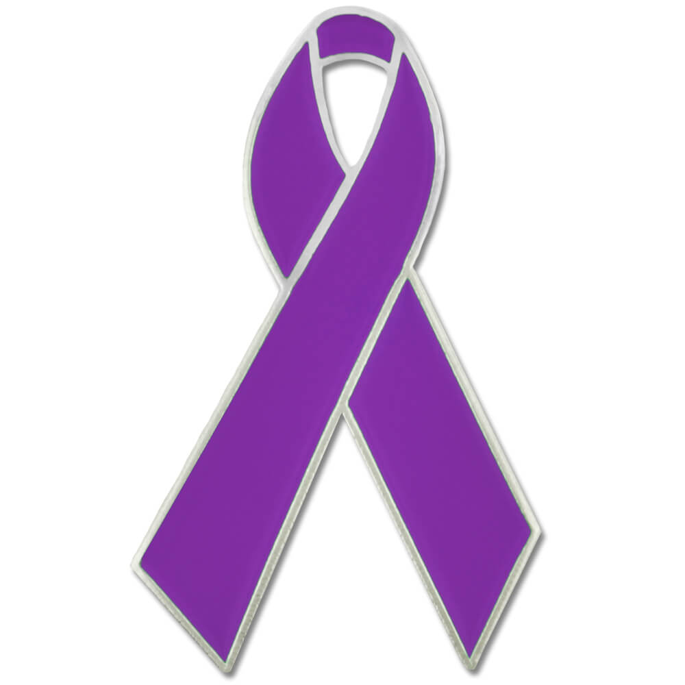 Purple Ribbon Pin | PinMart