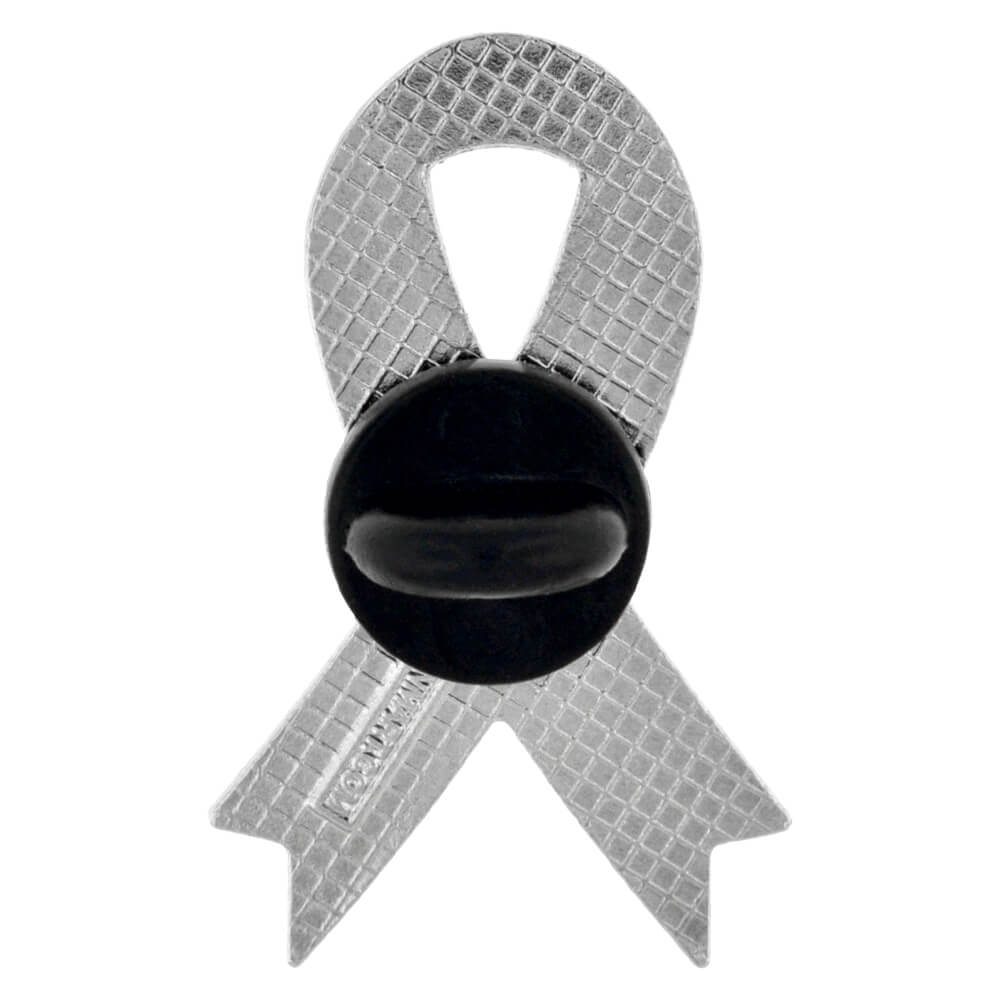 Awareness Ribbon-Black Engravable Pin | PinMart