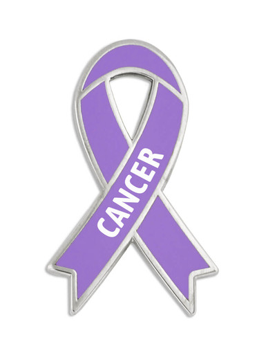 Lavender Ribbon Butterfly Pin | Purple | Cancer Awareness Pins by PinMart